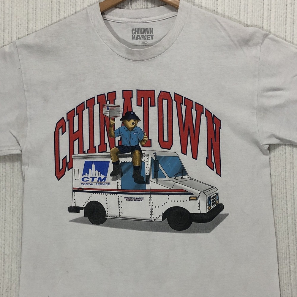 Chinatown Market CTM Postal Service Vote Bear Graphic T-Shirt White Large